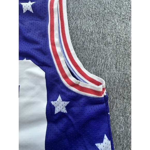 On The Byas Jersey Mens Small Blue American‎ Flag 00 Tank Top Mesh Basketball - Picture 11 of 12